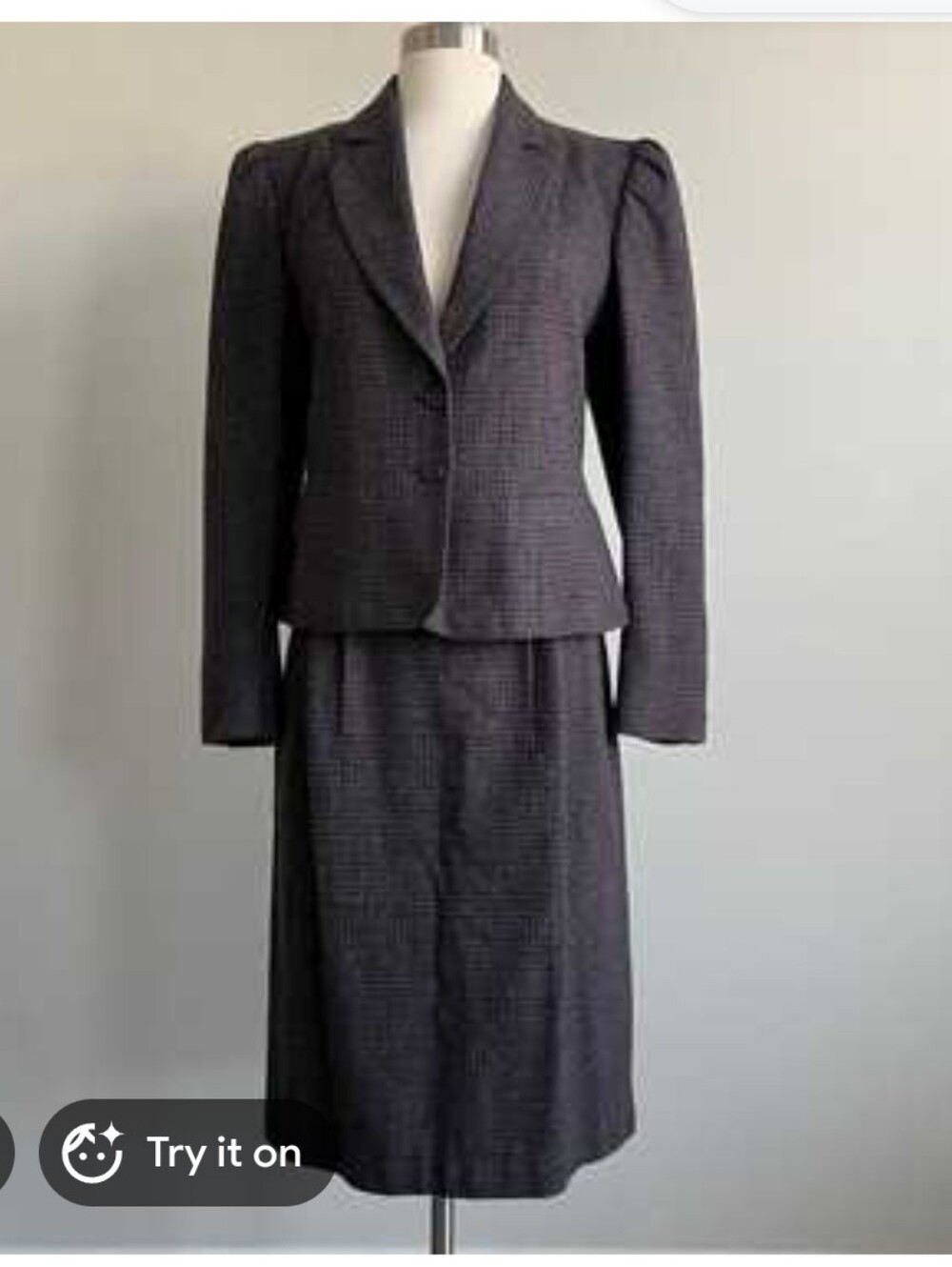 Vintage 1970s Peabody House Blazer Jacket Suit Skirt S/M? Wool Blend *read*